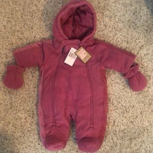 JUICY COUTURE Pink baby fleece snowsuit